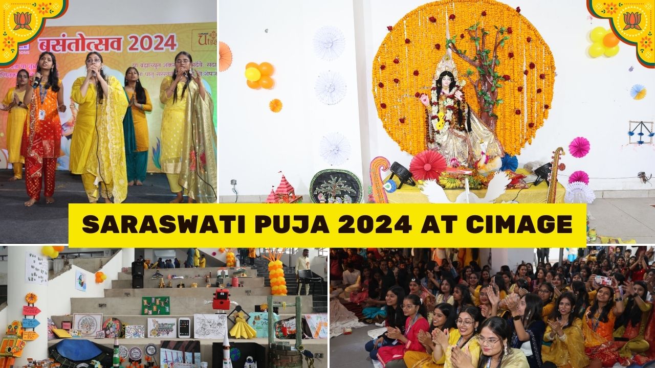 Celebrating Saraswati Puja 2024 at CIMAGE College: A Fusion of Tradition and Management Excellence
